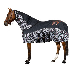 Couvre-cou anti-mouches et pluie Imperial Riding Super-dry Carly Zèbre noir Couvre-cou anti-mouches et pluie Imperial Riding Super-dry Carly Zèbre noir