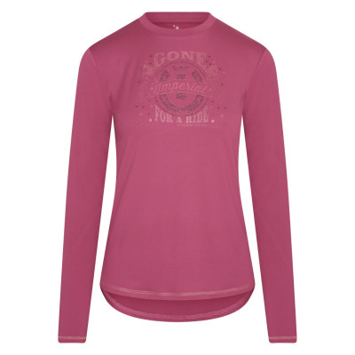 Top à manches longues Imperial Riding Glamour Fleur rose