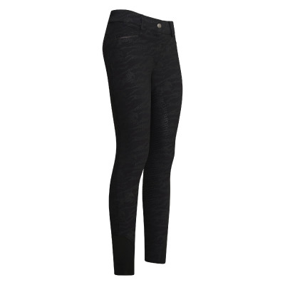 Pantalon Imperial Riding El Capone taille haute AOP FullGrip Zèbre noir