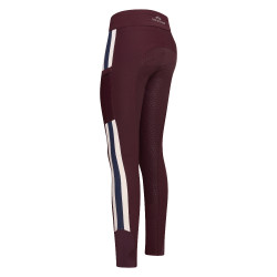 Pantalon d'équitation HV Polo Alexia FullGrip Dark berry Rouge