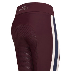 Pantalon d'équitation HV Polo Alexia FullGrip Dark berry Rouge