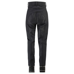 Pantalon d'équitation HV Polo June Girls FullGrip Noir Pantalon d'équitation HV Polo June Girls FullGrip Noir