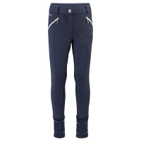 Pantalon d'équitation HV Polo June Girls FullGrip Bleu marine