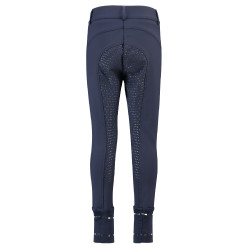 Pantalon d'équitation HV Polo June Girls FullGrip Bleu marine