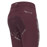 Pantalon d'équitation HV Polo Marijn Palm Springs FullGrip Dark berry Rouge