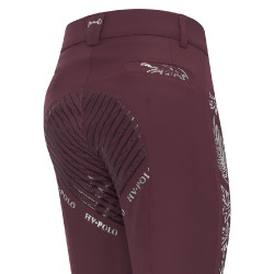 Pantalon d'équitation HV Polo Marijn Palm Springs FullGrip Dark berry Rouge