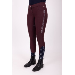Pantalon d'équitation HV Polo Marijn Palm Springs FullGrip Dark berry Rouge