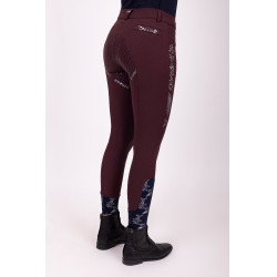 Pantalon d'équitation HV Polo Marijn Palm Springs FullGrip Dark berry Rouge