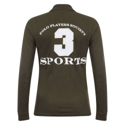 Polo Favouritas EQ manches longues HV Polo Armée Kaki Polo Favouritas EQ manches longues HV Polo Armée Kaki