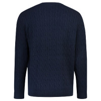 Pull torsadé homme HV Polo Classy Bleu marine Pull torsadé homme HV Polo Classy Bleu marine