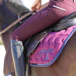 Tapis de selle Pénélope Classique Prune / marine Violet Tapis de selle Pénélope Classique Prune / marine Violet