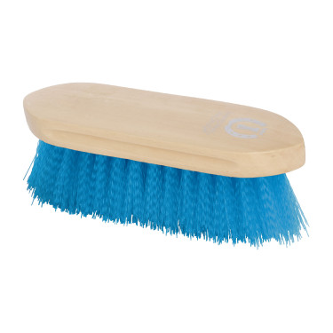 Imperial Riding Dandy brosse nylon dure avec dos bois verni Blue Breeze Bleu