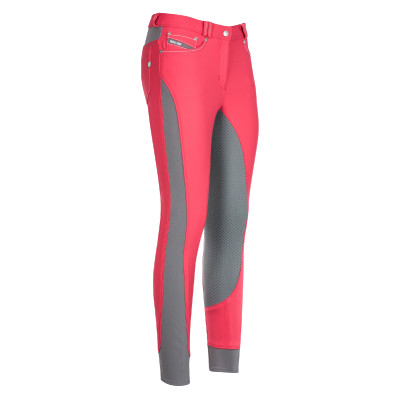 Pantalon d'equitation Euro-Star Laureta FullGrip femme Lychee