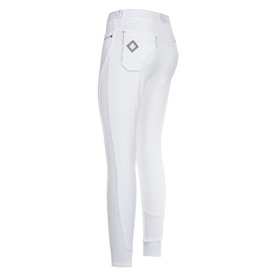 Pantalon d'equitation Euro-Star Laureta FullGrip femme Blanc