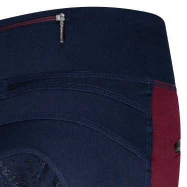 Legging d'équitation Easy Rider Dietse FullGrip enfant Wine red / navy Rouge