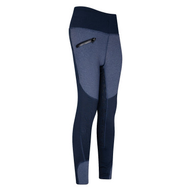 Legging d'équitation Easy Rider Dietse FullGrip enfant Navy / navy melange Bleu