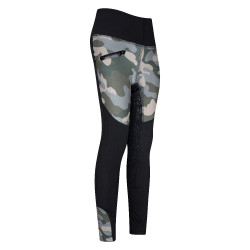 Legging d'équitation Euro-Star Dietse FullGrip enfant Noir / camouflage