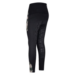 Legging d'équitation Euro-Star Dietse FullGrip enfant Noir / camouflage