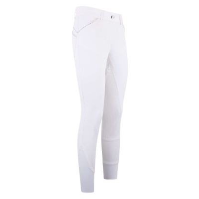 Pantalon d'équitation Euro-Star Elodie Diamond FullGrip enfant Blanc