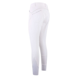 Pantalon d'équitation Euro-Star Elodie Diamond FullGrip enfant Blanc
