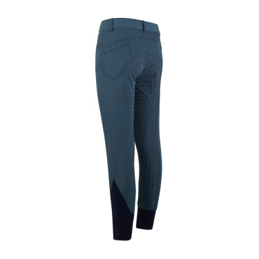 Pantalon d'équitation Easy Rider Elodie Diamond FullGrip enfant Nightblue Bleu