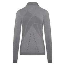 Top avec demi-zip Euro-Star Maggy Magnet melange Gris