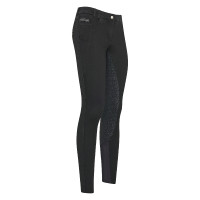 Pantalon d'équitation Euro-Star Indigo Diamond Den. FullGrip Denim noir