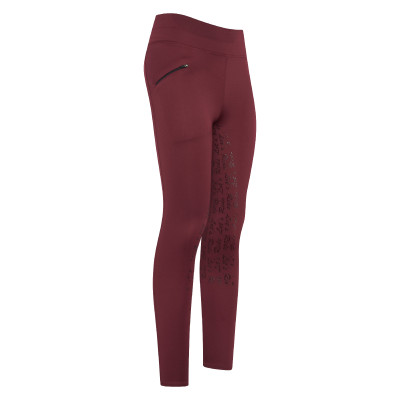 Legging d'équitation Euro-Star Dietse Winter FullGrip Kids Bordeaux