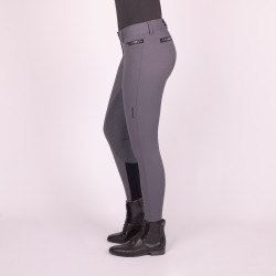 Pantalon d'équitation Euro-Star Arista Fashion Diamond FullGrip Periscope Gris