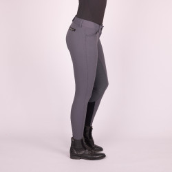 Pantalon d'équitation Euro-Star Arista Fashion Diamond FullGrip Periscope Gris