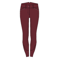 Pantalon d'équitation Easy Rider Emilie FullGrip Pomegranate Rouge