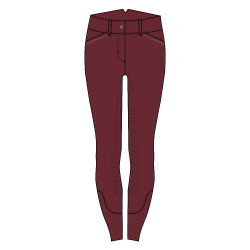 Pantalon d'équitation Euro-Star Emilie FullGrip Pomegranate