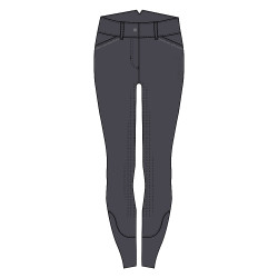 Pantalon d'équitation Easy Rider Emilie FullGrip Periscope Gris