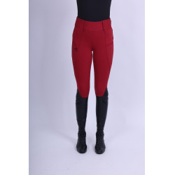 Legging d'équitation Easy Rider Don FullGrip Velours rouge Bordeaux Legging d'équitation Easy Rider Don FullGrip Velours rouge Bordeaux