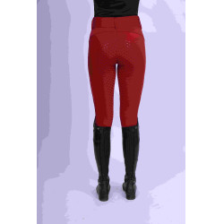 Legging d'équitation Easy Rider Don FullGrip Velours rouge Bordeaux Legging d'équitation Easy Rider Don FullGrip Velours rouge Bordeaux