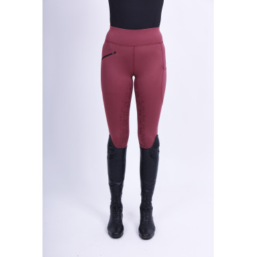 Legging d'équitation Easy Rider Dietse Winter FullGrip Red cheeks Rouge