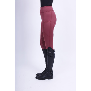 Legging d'équitation Easy Rider Dietse Winter FullGrip Red cheeks Rouge