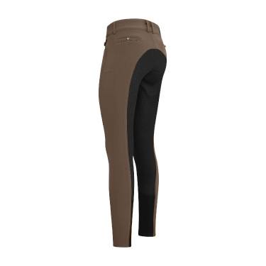 Pantalon d'équitation Euro-Star Arielle Snow FullGrip Chocolate chip Marron