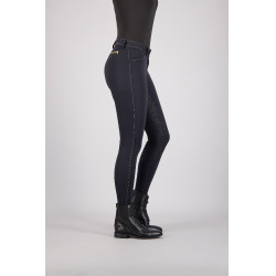 Pantalon d'équitation Euro-Star Arista Fashion FullGrip Noir / or
