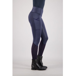 Legging d'équitation Euro-Star Breez Fashion FullGrip Bleu marine