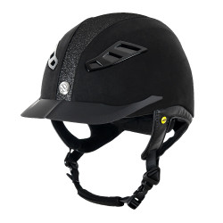 Casque Back on Track® EQ3 Lynx Microfibre/Strass Noir