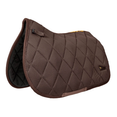 Tapis De Selle Dressage Anglais Merauno - Coton/Polyester - Taille Haute Garrot - Respirant, Lavable Machine - Marron
