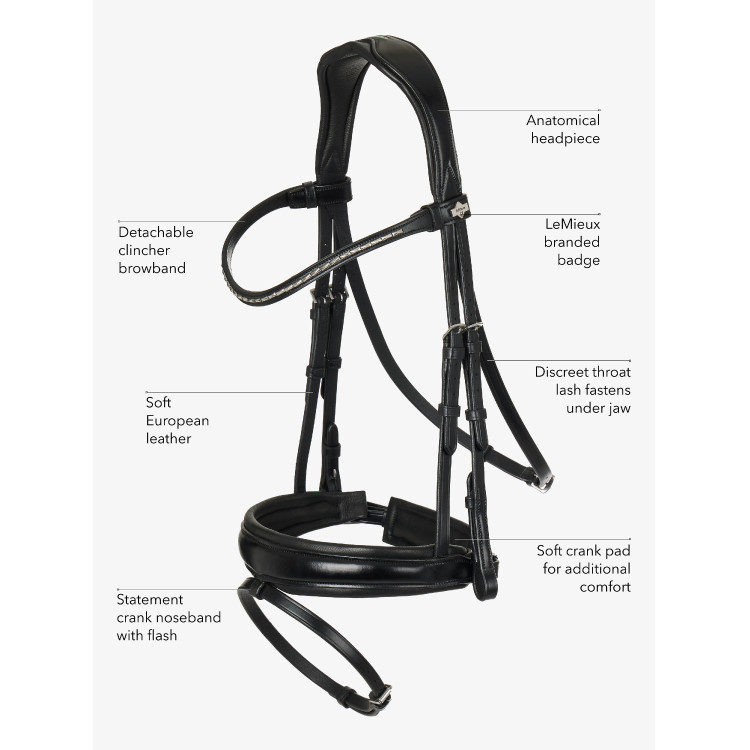 Bridon de dressage Classic LeMieux Bridon de dressage Classic LeMieux