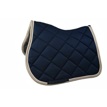 Tapis de selle Lami-Cell Elegance Marine / champagne Bleu
