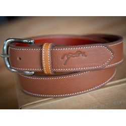 Ceinture Pénélope Initial Cognac Marron