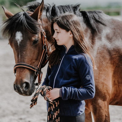 Veste polaire Equithème Lena enfant Bleu marine