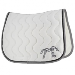 Tapis de selle Pénélope Classique Blanc / gris Tapis de selle Pénélope Classique Blanc / gris