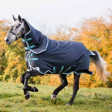 Couverture Horseware Amigo® Bravo 12 Plus 250g 1200D Marine / aqua Bleu