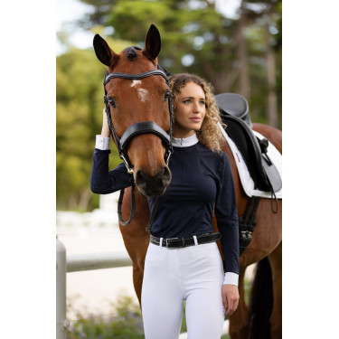 Polo de concours LeMieux Olivia manches longues Bleu marine Polo de concours LeMieux Olivia manches longues Bleu marine