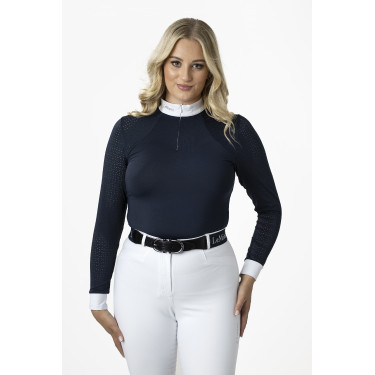 Polo de concours LeMieux Olivia manches longues Bleu marine Polo de concours LeMieux Olivia manches longues Bleu marine